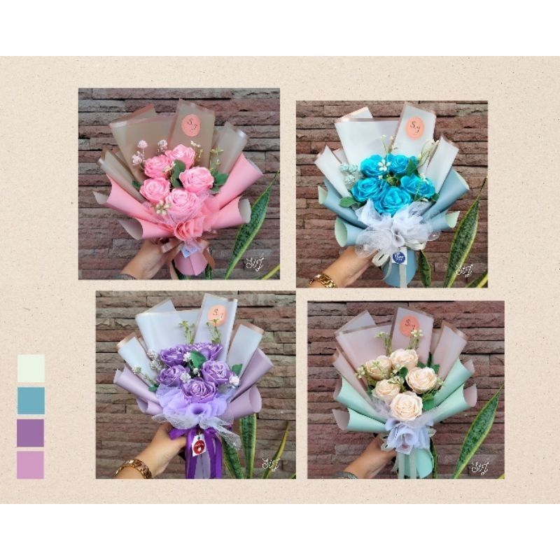 Jual Buket Bunga Satin Bouquet Shopee Indonesia