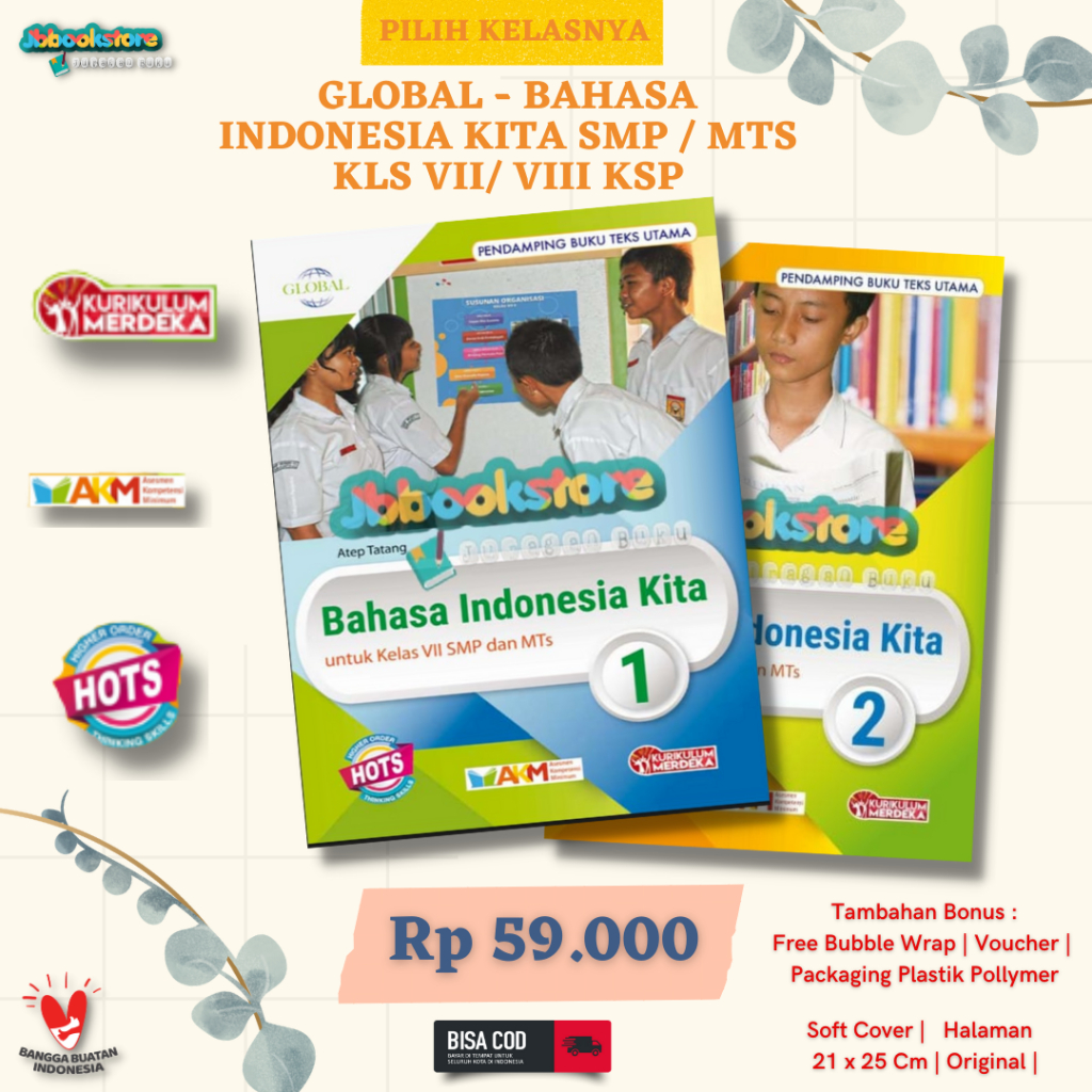 Jual Buku Bahasa Indonesia Kelas 7 8 SMP / BI SMP / Kurikulum Merdeka ...