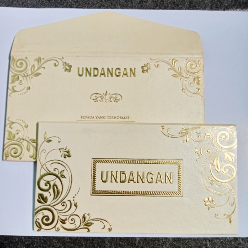 Jual Undangan VIP Double Hardcover plus Amplop Embose Hotprint | Shopee