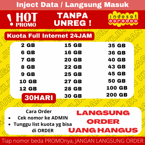 Jual [ HOT PROMO ] PAKET KUOTA INDOSAT M3 FULL FREEDOM MURAH (WAJIB CEK ...