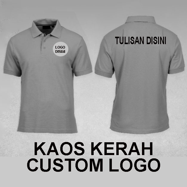 Jual Kaos Polo Kerah Custom Bordir Sablon Logo Dan Tulisan Nama Kaos