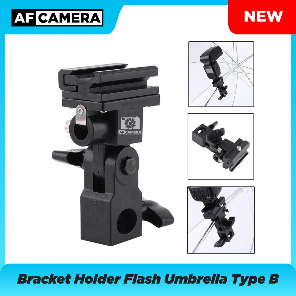 thumbnail image 2 of Paxly M-Type Flash Shoe Umbrella Swivel Holder – For Nikon Canon 580EX 430EX 2 of 6