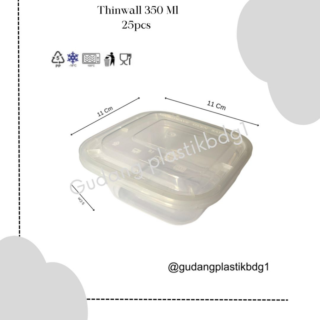 Jual Kotak Makan Plastik Thinwall Food Container Persegi Panjang