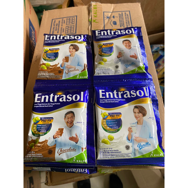 Jual ENTRASOL RENCENG COKLAT 21grmX10sachet | Shopee Indonesia
