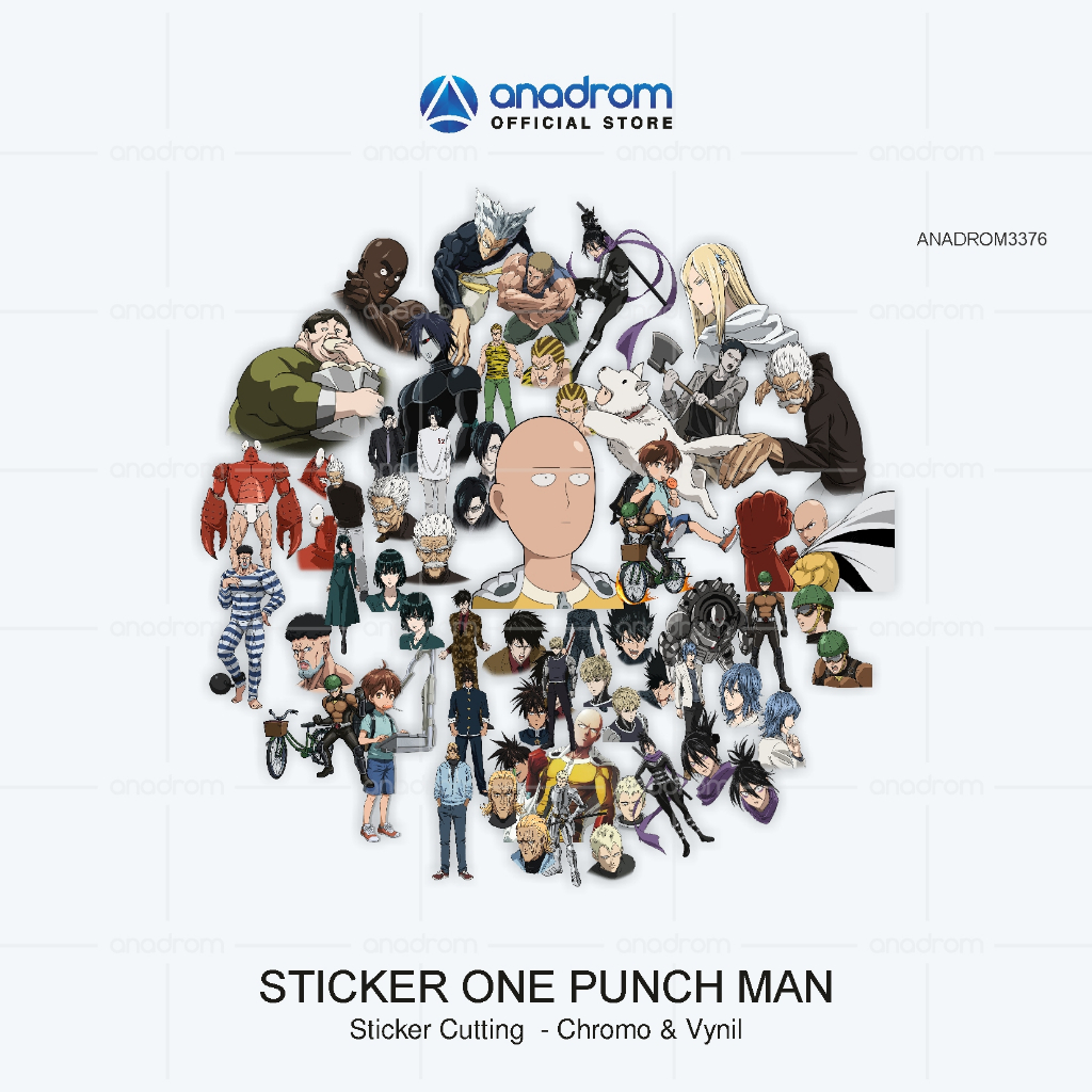 Jual Sticker Anime One Punch Man | Sticker Chibi One Punch Man ...