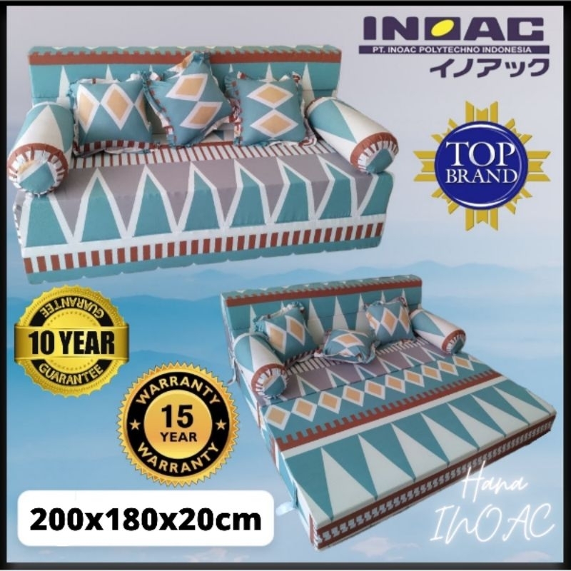 Jual Sofabed / Sofa bed INOAC no1 uk 200x180x20cm 3in1 Multifungsi ...
