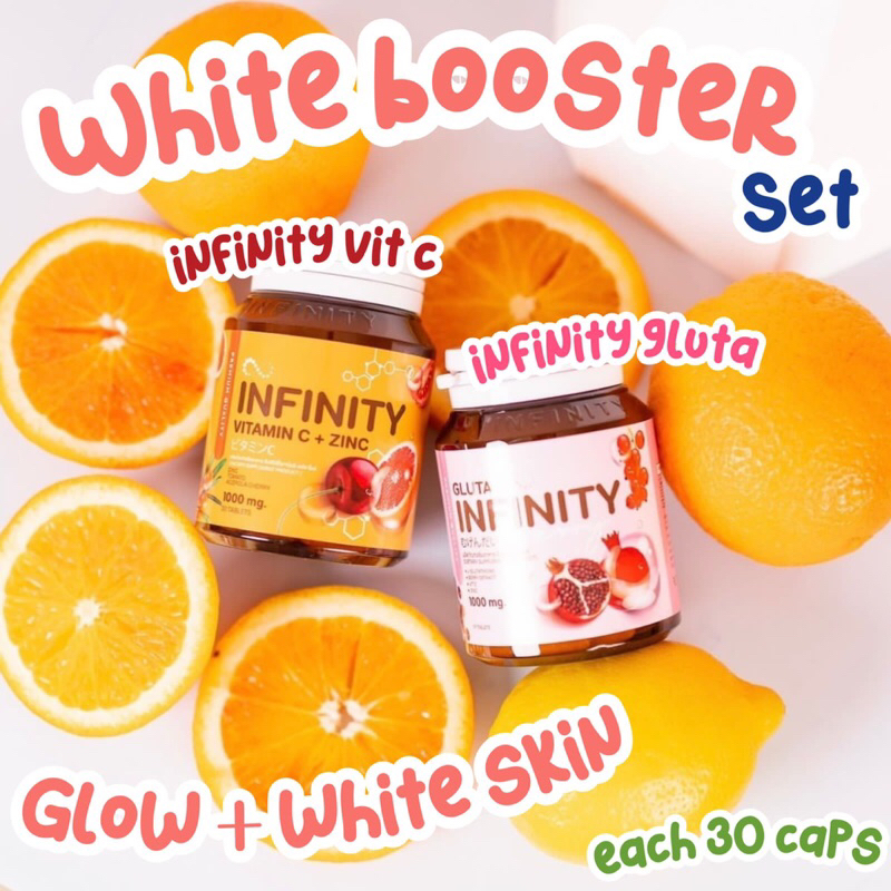 Jual GLUTA INFINITY + INFINITY VITAMIN C (BOOSTER MENCERAHKAN) | Shopee ...
