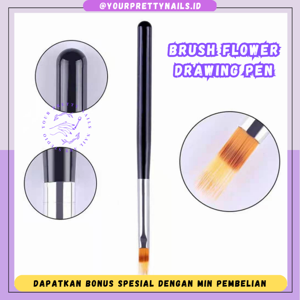 Jual brush flower drawing pen / Gradasi Ombre Brush Kuas Nail Art ...