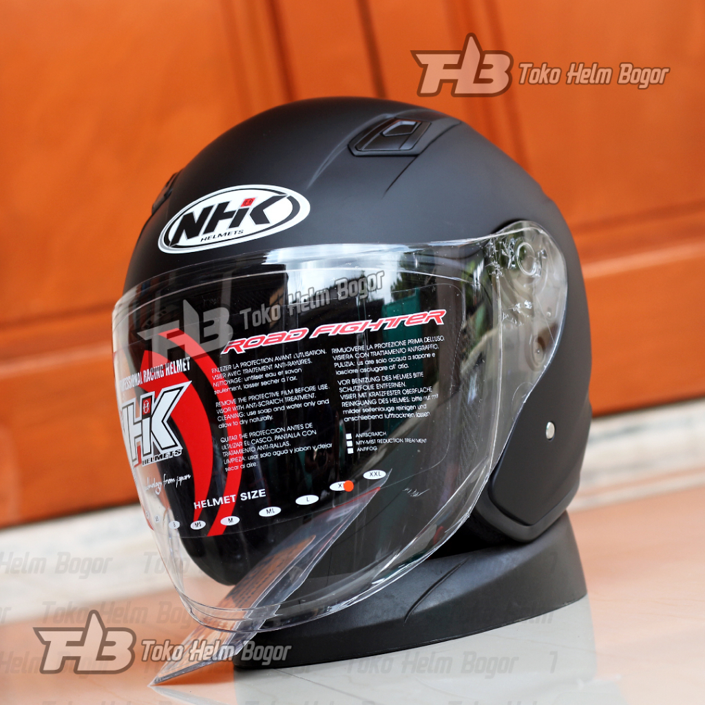 Jual NHK R1 Elite Solid BLACK DOF | Shopee Indonesia