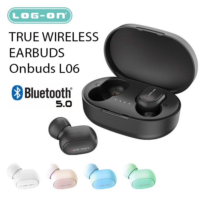 Jual LOG-ON WIRELESS EARPHONE MINI EARBUDS TWS ONBUDS-LO6-ONE STEP ...