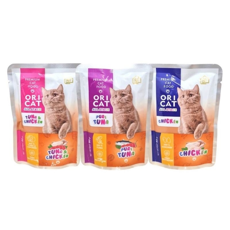 Jual Oricat pouch Makanan Kucing Basah 80 gr / Ori cat wet food