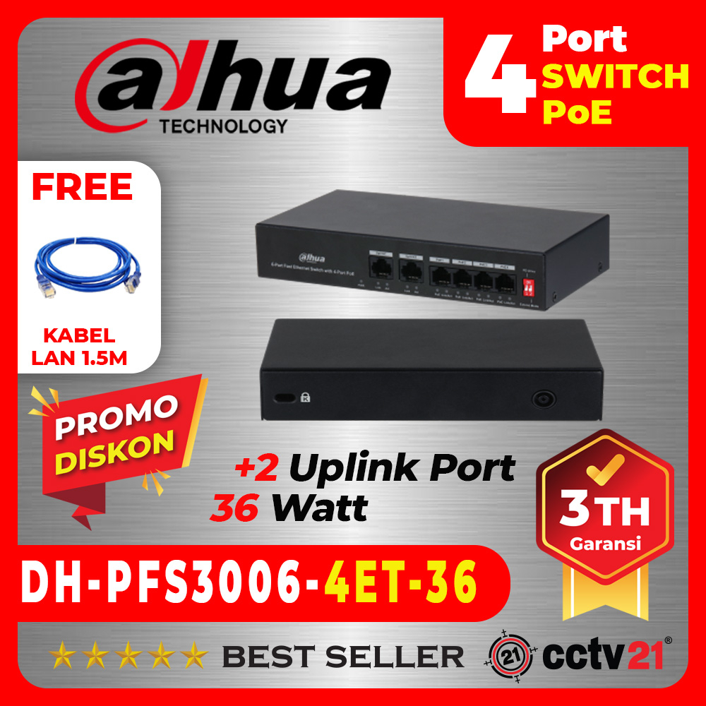 Switch PoE Dahua DH-PFS3006-4ET-36: La Soluzione Di Rete Semplice E Affidabile