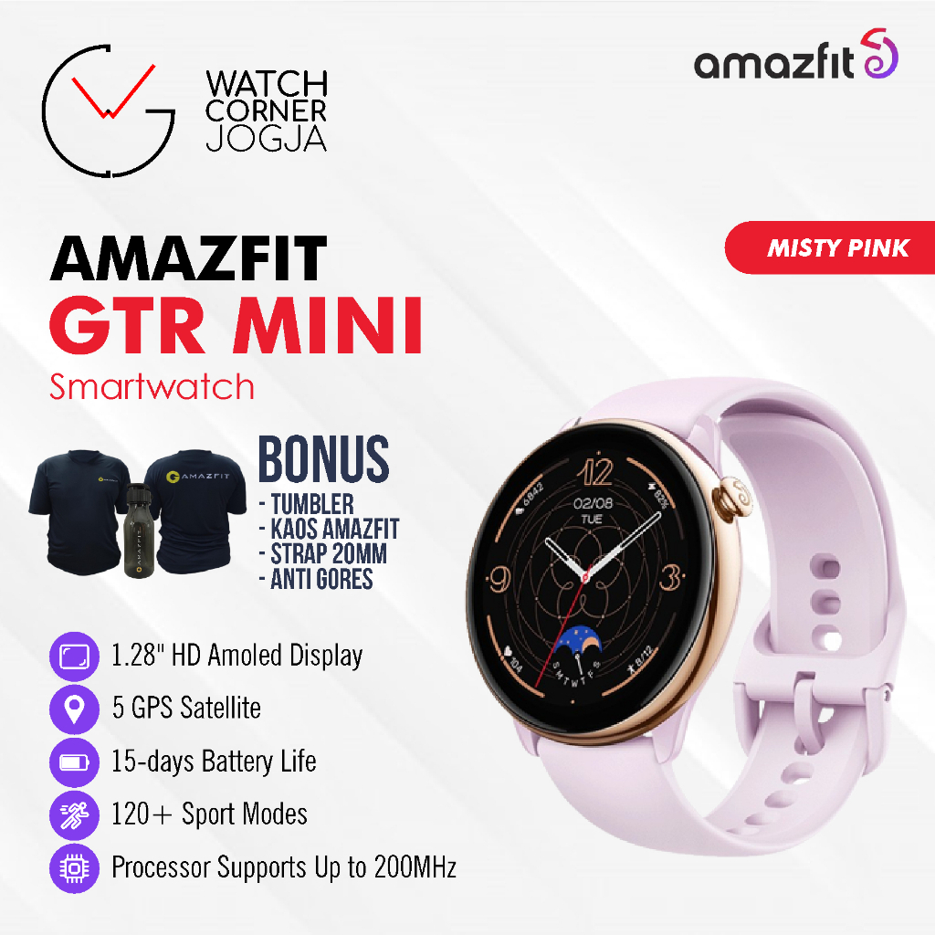 Amazfit GTR Mini Smartwatch Amoled SpO2 GPS 120+ Sports Modes