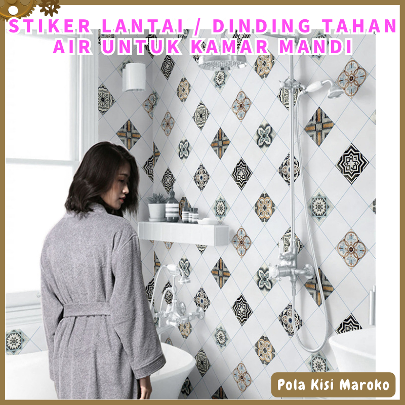 Jual Stiker Kamar Mandi Anti Air Lantai PVC Stiker Perekat Diri