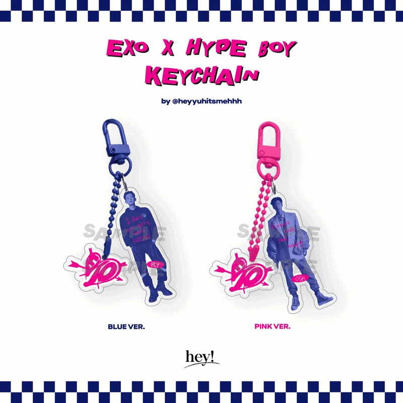 Jual EXO x Hype Boy Keychain by @heyyuhitsmehh | Shopee Indonesia