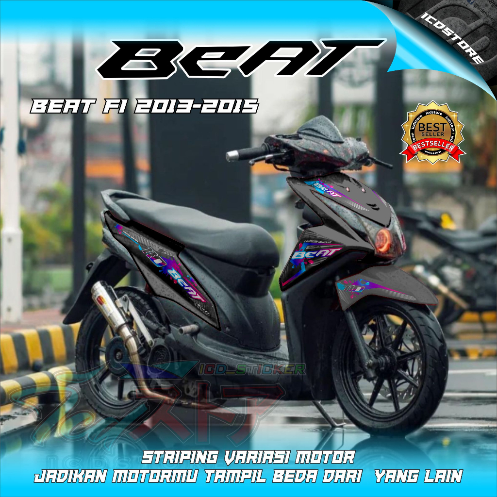 Jual STRIPING BEAT FI RAINBOW / STRIPING KEKINIAN 2023 / STICKER VIRAL ...