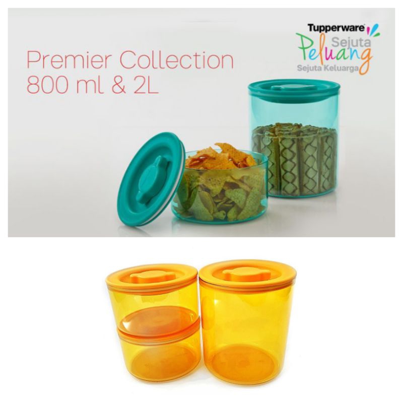Jual Toples cantik tupperware premier collection tosca kuning | Shopee ...