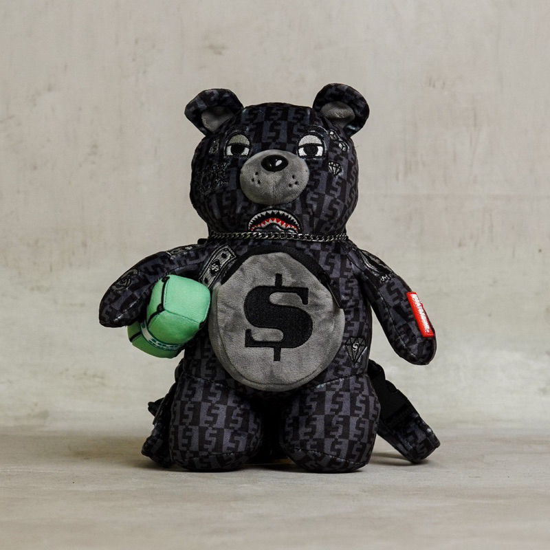 Jual SPRAYGROUND Bear Cub Doll Backpack in Black Shopee Indonesia