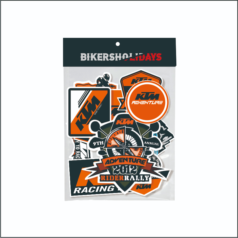 Jual stiker KTM/sticker pack KTM/paket 10pcs sticker logo dan event KTM