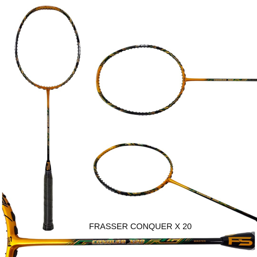 Jual Frasser Raket Badminton Bulutangkis Conquer X20 30 lbs | Shopee ...