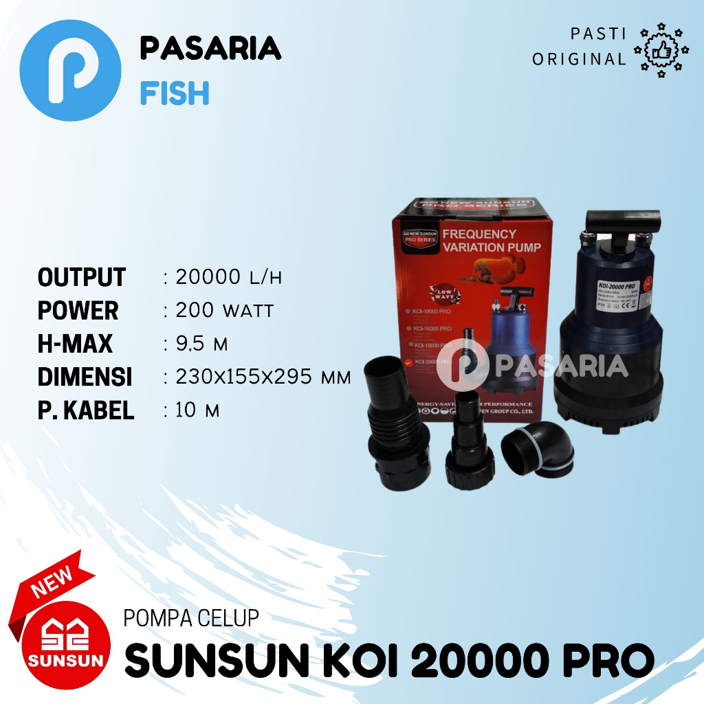 Jual New Sunsun Koi Koi Liter Jam Pompa Celup Pro Tambak Kolam Hemat Shopee Indonesia