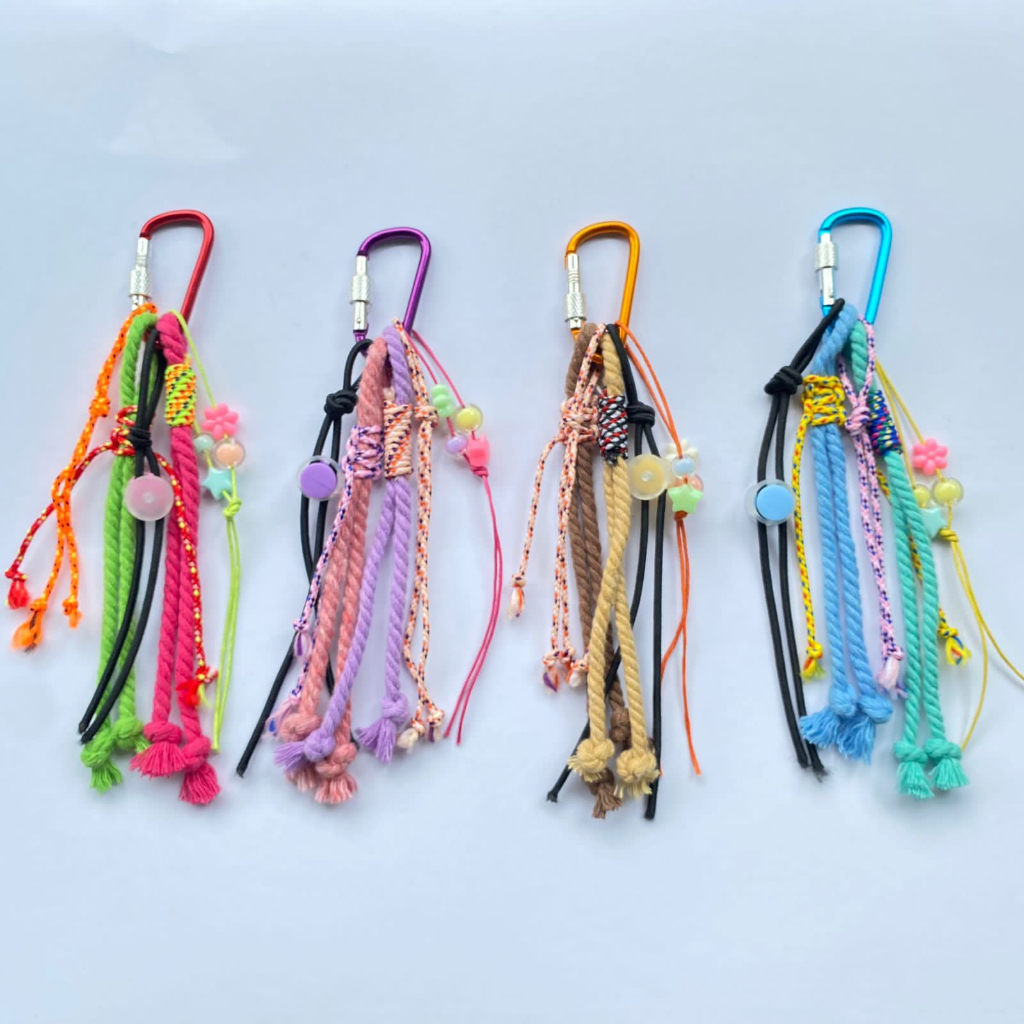 Jual Bag Charm / Carabiner Bag Charm / Tali Tas / Keychain / Bags Charm Handmade Shopee Indonesia
