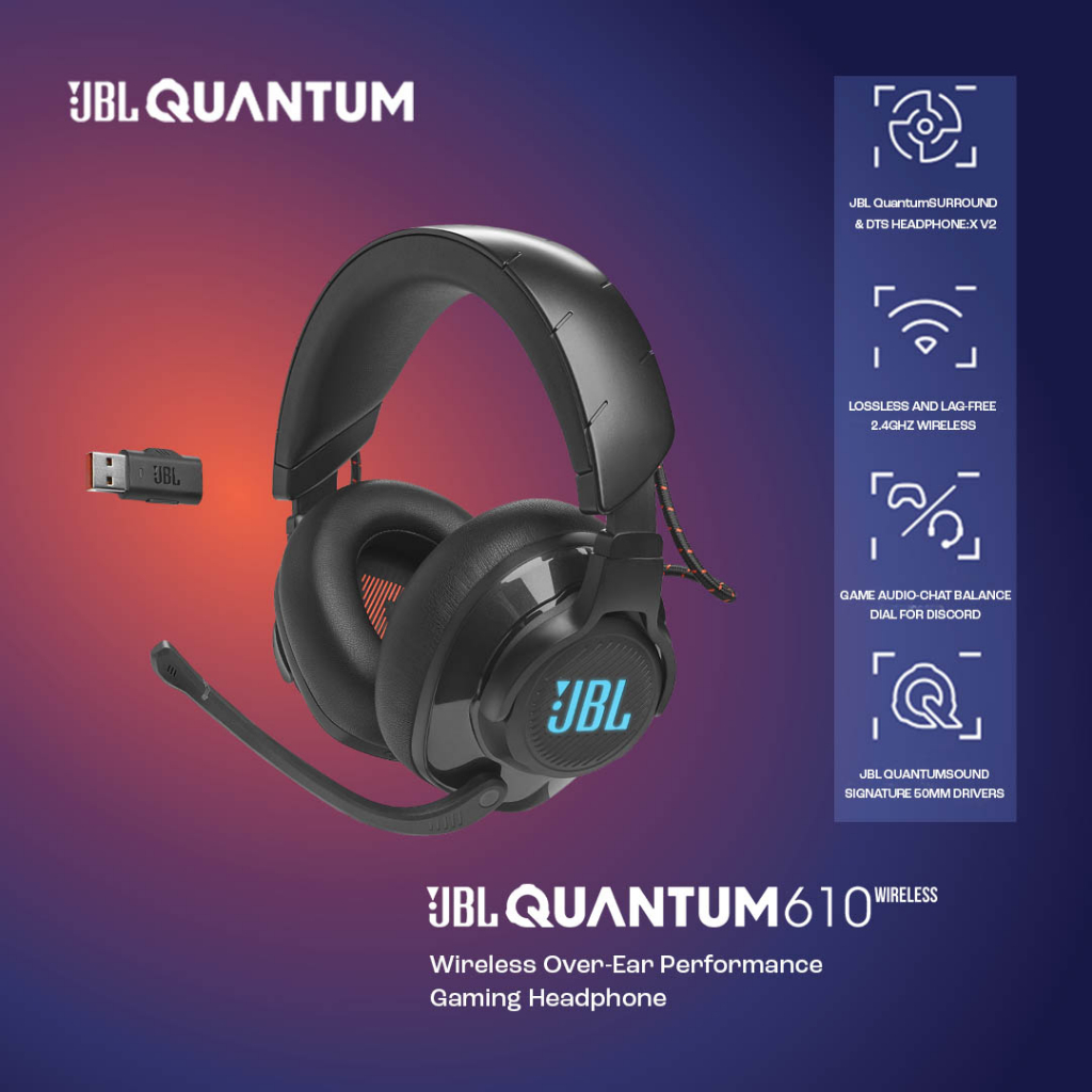 JBL Quantum Wireless Headphones, JBL QuantumSURROUND