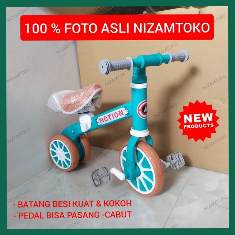 Balance bike yang sale bisa dipasang pedal