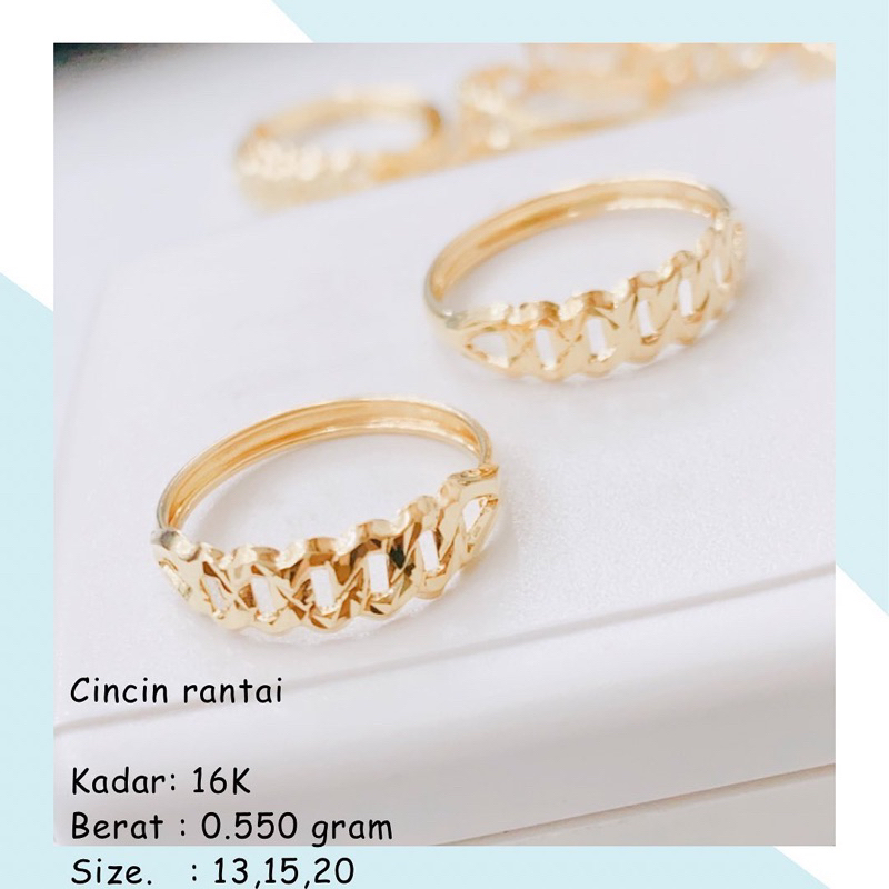 Jual CINCIN EMAS RANTAI 16K 0.600 Gr | Shopee Indonesia