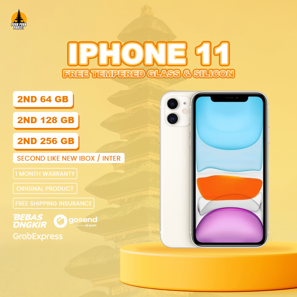 Jual IPHONE 11 64GB 128GB 256GB SECOND RESMI-INTER-NEW GARANSI | Shopee ...