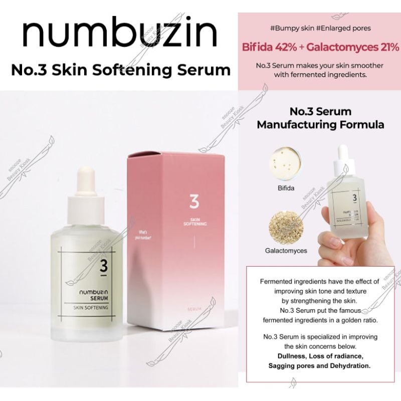 Jual Numbuzin no 3 Skin Softening Serum Shopee Indonesia
