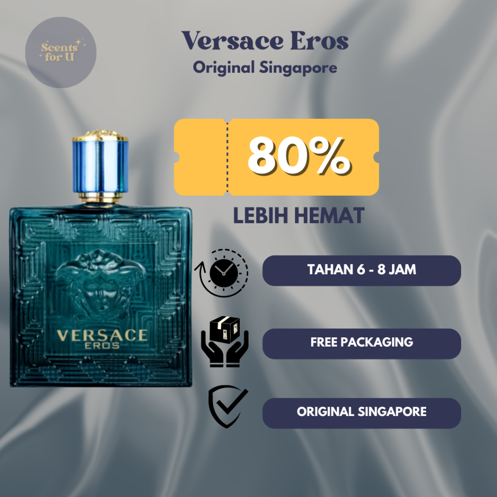 Jual Parfum Versace Eros Original Singapore Parfum Pria Eau De Toilette Edt Ml Shopee Indonesia