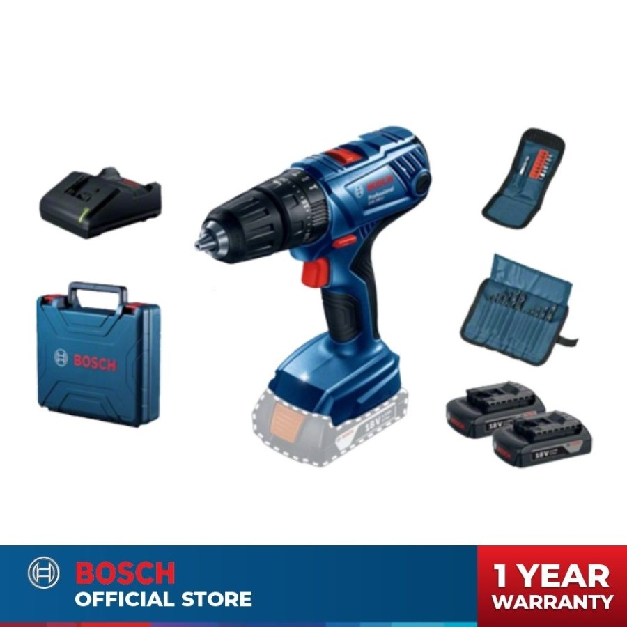 Jual Bosch Gsb Li V Cordless Impact Drill Bor Tembok Baterai Shopee Indonesia