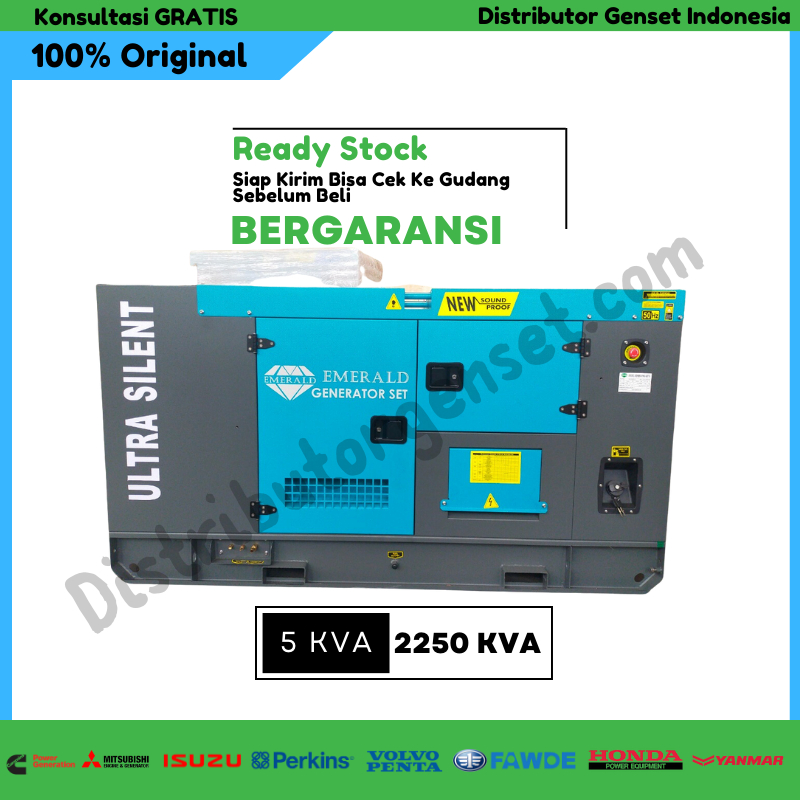 Jual Genset 50 Kva Emerald Generator Silent Diesel Jual Genset Silent Distributor Genset 0304