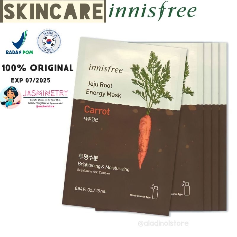 Jual Masker Innisfree Jeju Root Energy Mask Carrot Original Shopee