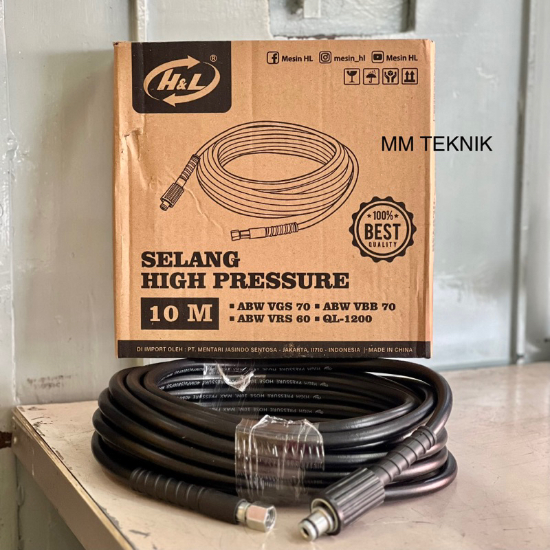 Jual Selang Jet Cleaner 10 Meter HL Selang Cocok Untuk Jet Cleaner HnL