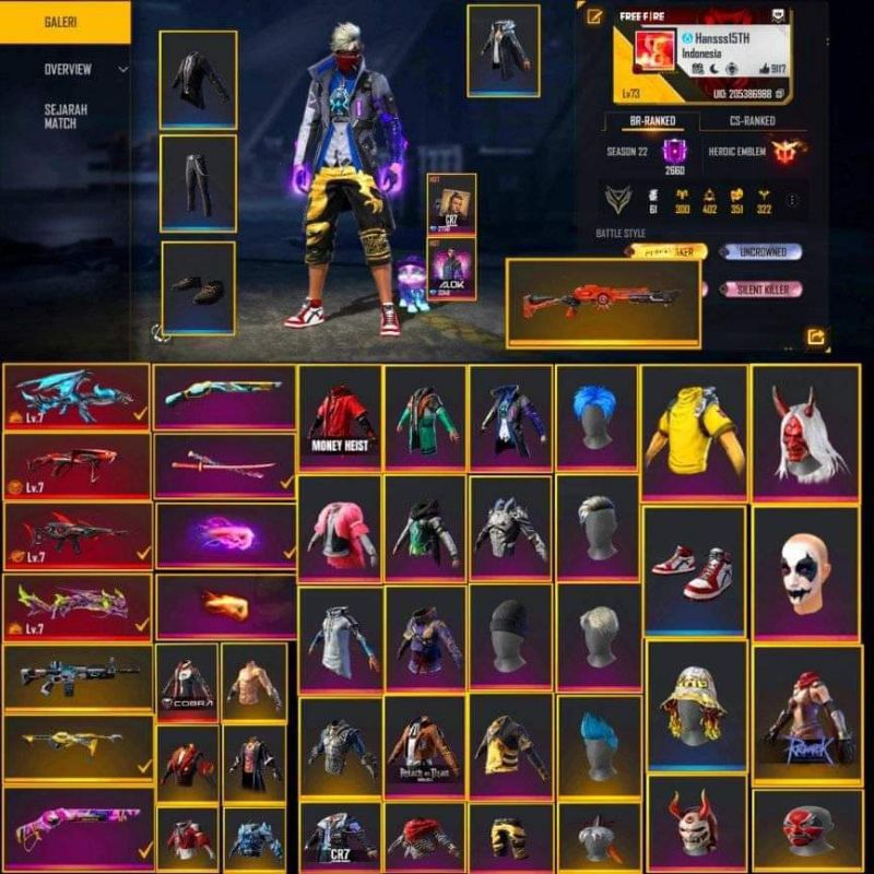 Jual jual akun free fire murah sultan Shopee Indonesia