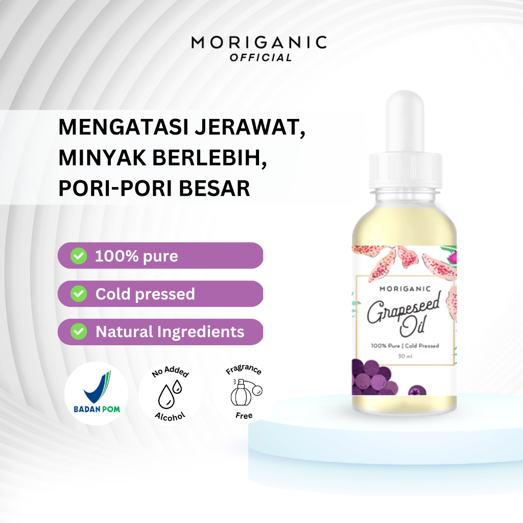 Jual Moriganic Grapeseed Oil Serum Grape seed 30ml BPOM Shopee