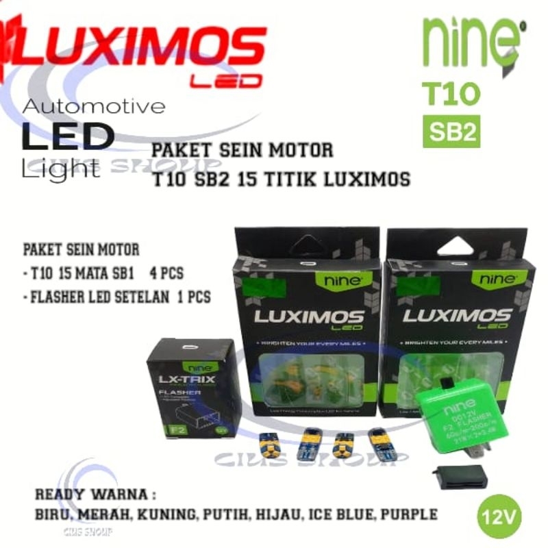 Jual Nine Luximos Led T Paket Sein Dajjal Motor T Sb Cree Flasher Led Super Bright