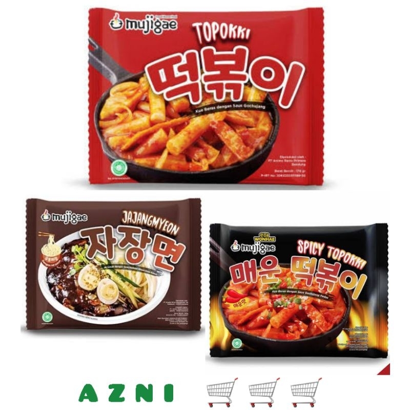 Jual MUJIGAE Topokki Original/ Spicy/ Jajangmyeon/ Rapokki | Shopee ...