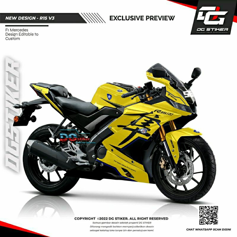 Jual Decal r15 V3, sticker r15 v3, dekal r15 v3, decal stiker r15 v3 ...