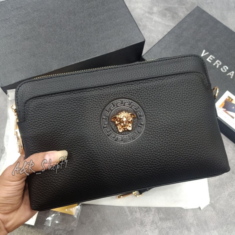 Jual Handbag Kunci Kode Versace Logo Medusa Clutch Tas Tangan