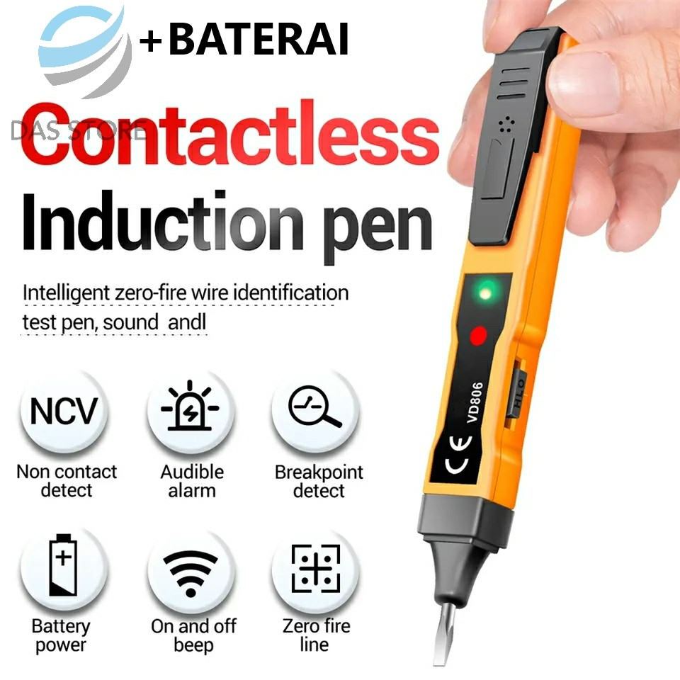 Jual Testpen Non Contact AC Voltage Alert Detector 12V-1000V - Tes Pen ...