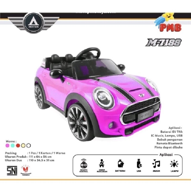 Jual Mobil Aki Anak PMB 7188 Mortein dan vibe ban karet Mini Cooper M