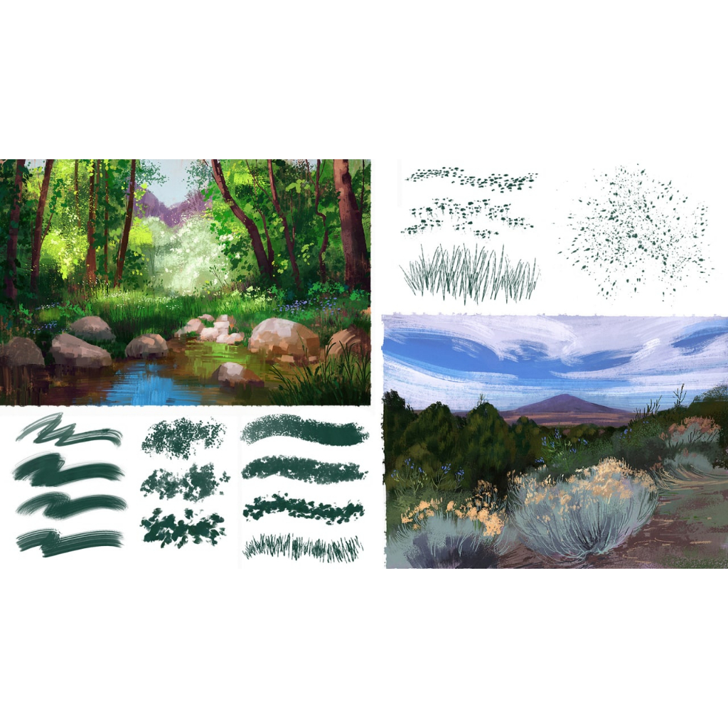 Jual Traditional Texture Brushes for Photoshop and Procreate - 110423 ...