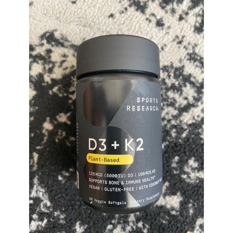 Jual Sport Research Vitamin D3 + K2 Plant Based 30 60 Veggie Softgels ...