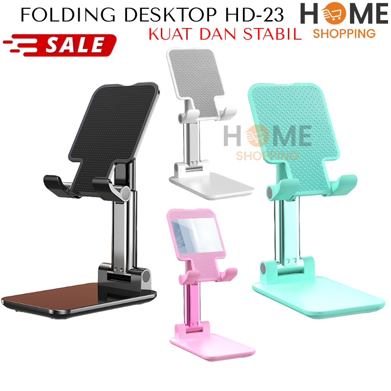 Jual [HS] HOLDER FOLDING DESKTOP SUPPORT / HOLDER HD23 / DUDUKAN HP FOLDING / TABLET STAND
