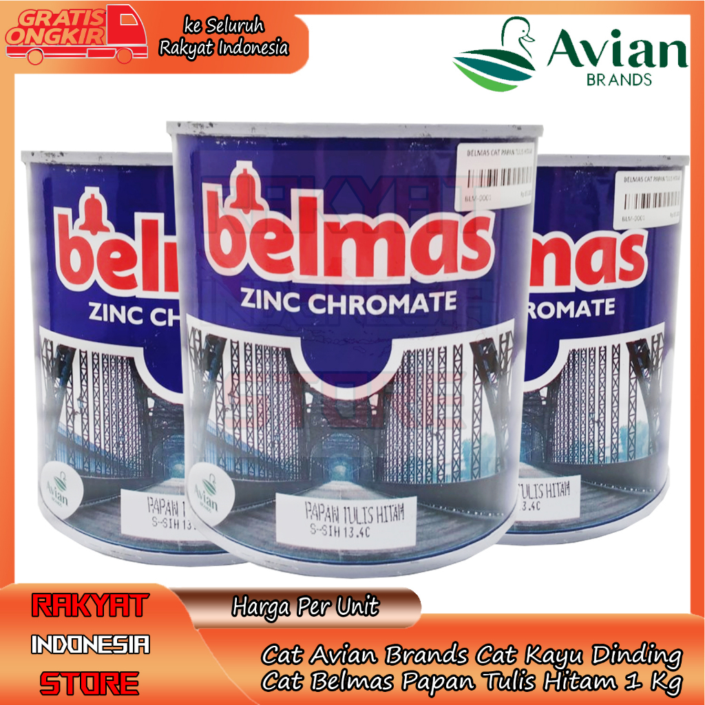 Jual ZINC CHROMATE BELMAS AVIAN BRANDS CAT DASAR BESI LOGAM ALUMENIUM