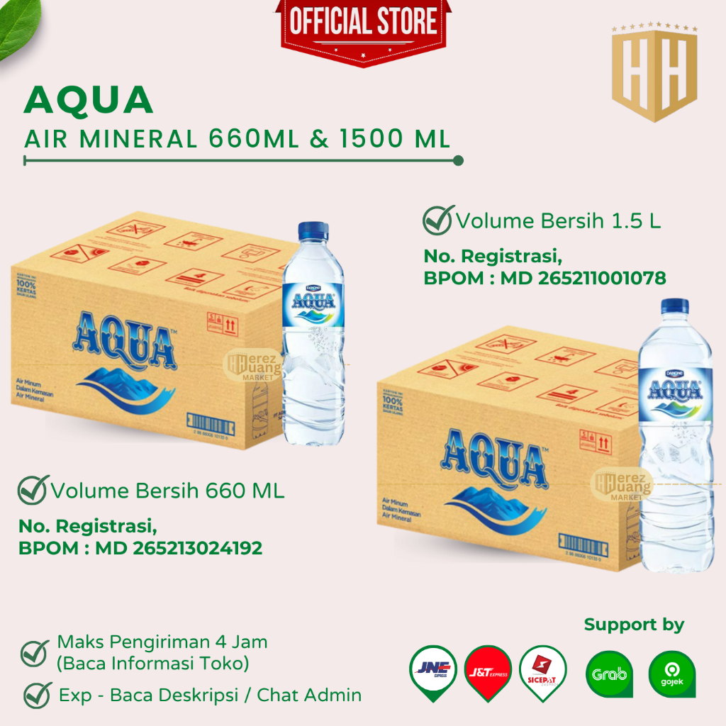 Jual Aqua 600ml Botol And Aqua 1500ml Botol Air Mineral Aqua Sedang Botol 600ml Dan Aqua Besar 5577