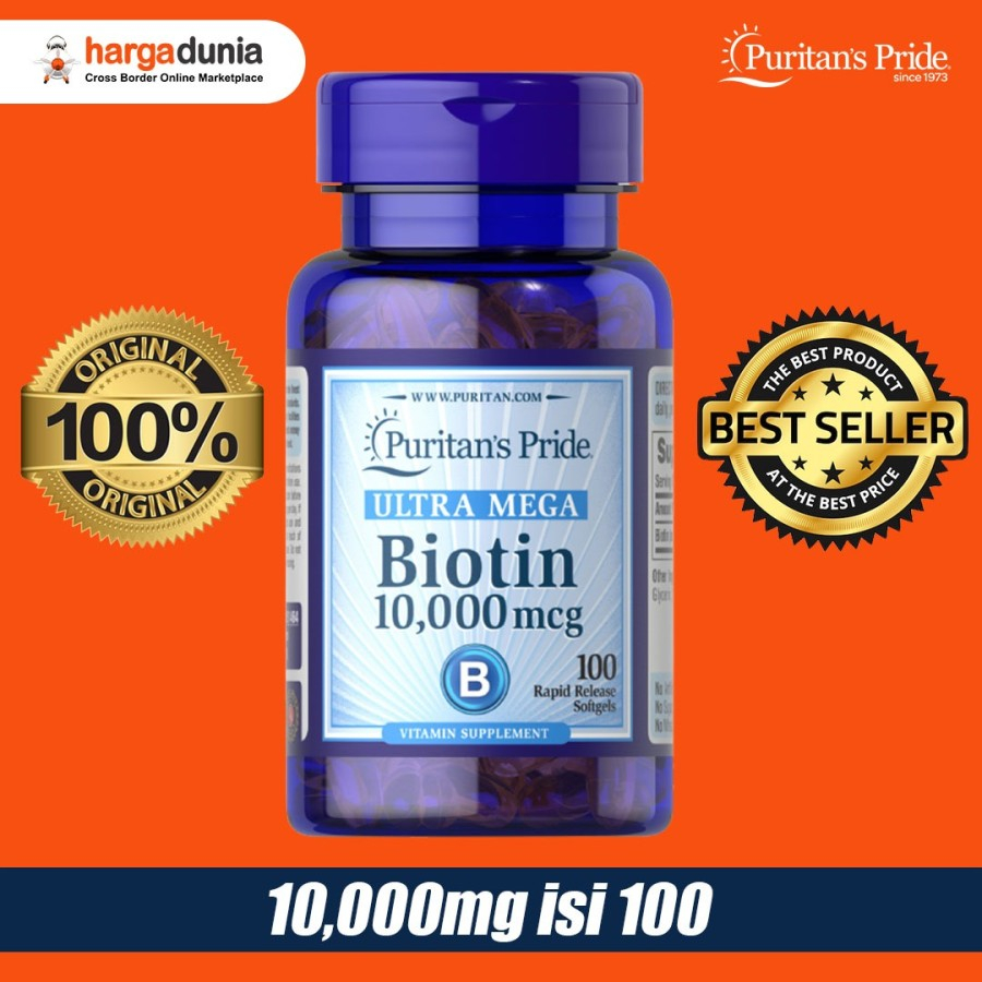 Jual Puritan Biotin 10000 Mcg Isi 100 Made In Usa 100 Original Shopee Indonesia 7365